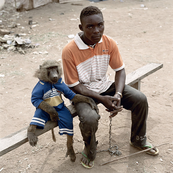 Dayaba Usman with the monkey Clear, Nigeria, 2005From the series Dayaba Usman with the monkey Clear, Nigeria, 2005From the series